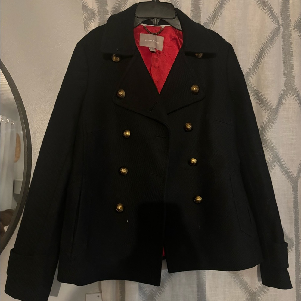 Banana Republic Double Breasted Blazer| Black Jacket M